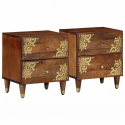 Sonata H Нощен шкаф с чекмедже 2 pcs Меденокафяво 40 x 33 x 46 см - Noptiere