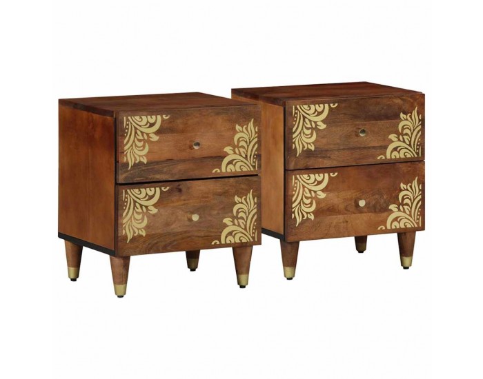Sonata H Нощен шкаф с чекмедже 2 pcs Меденокафяво 40 x 33 x 46 см
