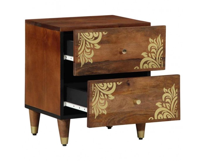 Sonata H Нощен шкаф с чекмедже 2 pcs Меденокафяво 40 x 33 x 46 см