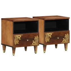 Sonata H Нощен шкаф с чекмедже 2 pcs Меденокафяво 40 x 33 x 46 см - Noptiere