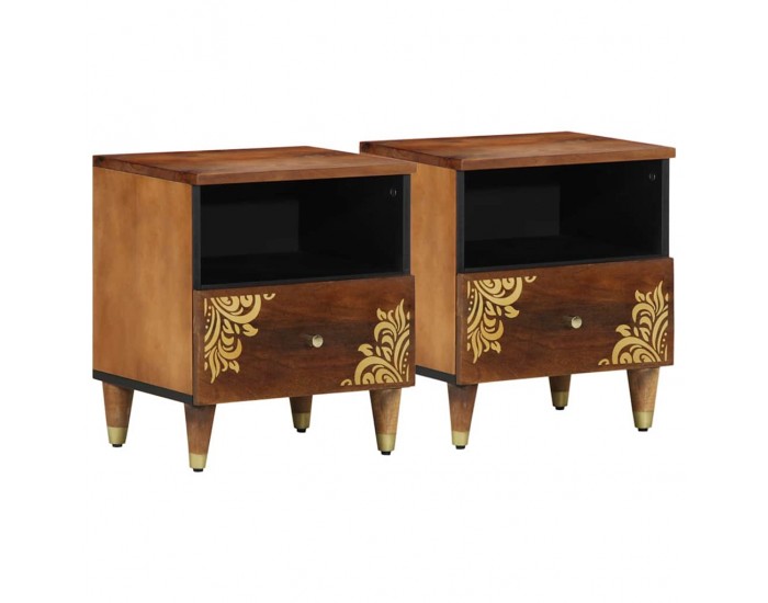 Sonata H Нощен шкаф с чекмедже 2 pcs Меденокафяво 40 x 33 x 46 см