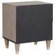 Sonata H Нощен шкаф Сив 40 x 33 x 46 см мангово дърво масив