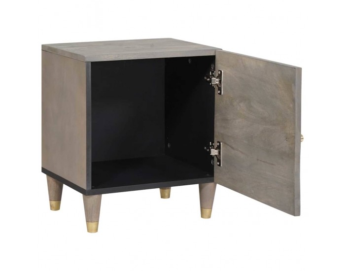 Sonata H Нощен шкаф 2 pcs Сив 40 x 33 x 46 см мангово дърво масив