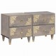Sonata H Нощен шкаф 2 pcs Сив 40 x 33 x 46 см мангово дърво масив