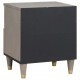 Sonata H Нощен шкаф с чекмедже Сив 40 x 33 x 46 см мангово дърво масив