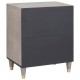 Sonata H Нощен шкаф с чекмедже Сив 50 x 33 x 60 см мангово дърво масив
