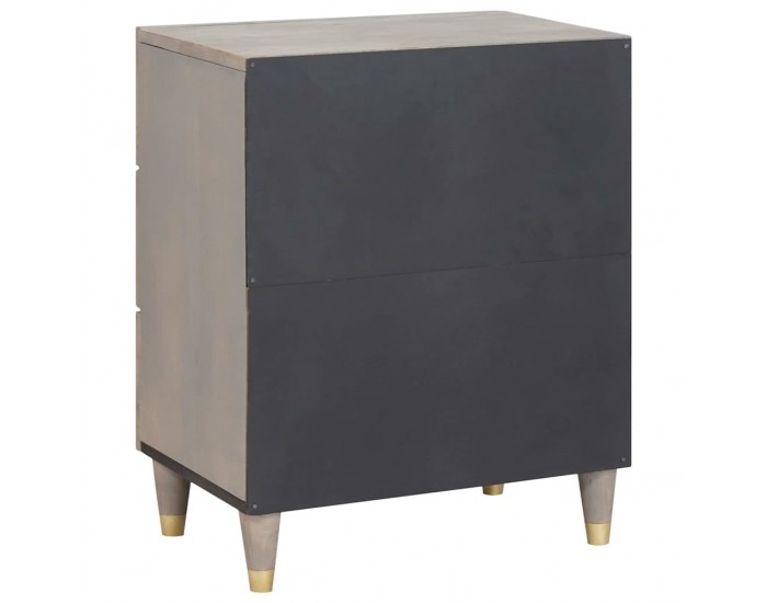 Sonata H Нощен шкаф с чекмедже Сив 50 x 33 x 62 см мангово дърво масив