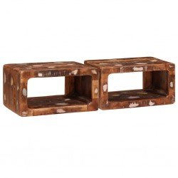 Sonata H Нощни маси 45 x 30 x 24 см регенерирано дърво масив - Noptiere