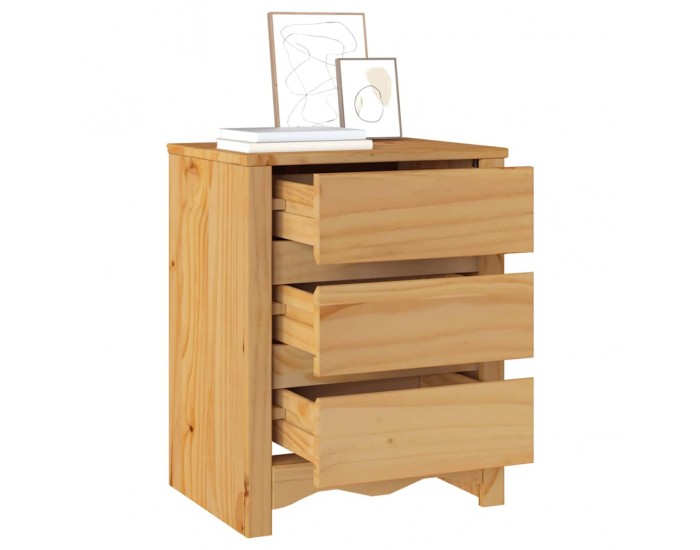 Sonata H Нощен шкаф Drammen Дъб 45 x 35 x 56 см Борово дърво масив