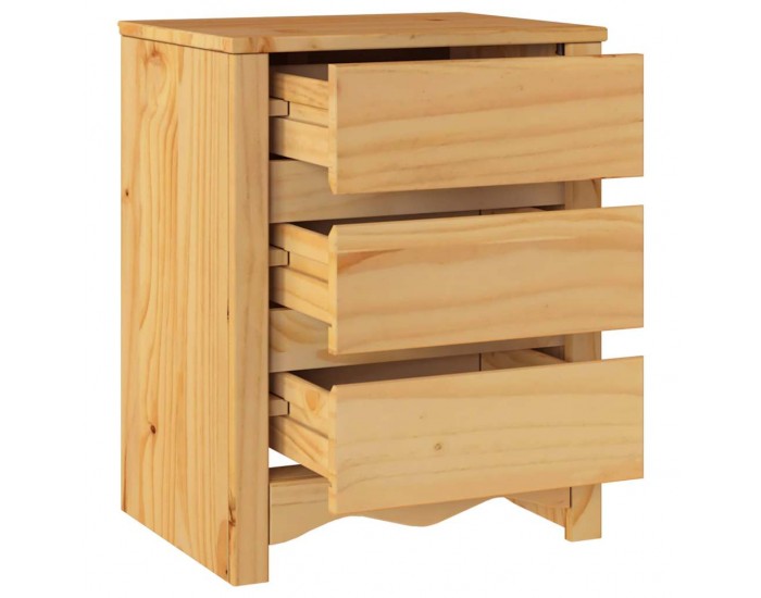 Sonata H Нощен шкаф Drammen Дъб 45 x 35 x 56 см Борово дърво масив