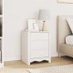 Sonata H Нощен шкаф Drammen Бяло 45 x 35 x 56 см Борово дърво масив