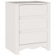 Sonata H Нощен шкаф Drammen Бяло 45 x 35 x 56 см Борово дърво масив