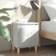 Sonata H Нощни шкафчета крака дърво масив 2 бр бетонно сиви 40x30x50 см