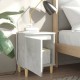 Sonata H Нощни шкафчета крака дърво масив 2 бр бетонно сиви 40x30x50 см