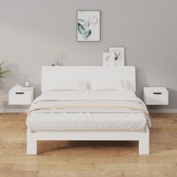 Sonata H Нощни шкафчета за стенен монтаж, 2 бр, бели, 34x30x20 см - Noptiere