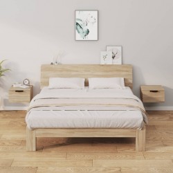 Sonata H Нощни шкафчета за стенен монтаж, 2 бр, сонома дъб, 34x30x20 см - Noptiere