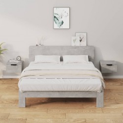 Sonata H Нощни шкафчета за стенен монтаж 2 бр бетонно сиви 34x30x20 см - Noptiere