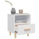 Sonata H Нощно шкафче, бяло, 40x35x47 см