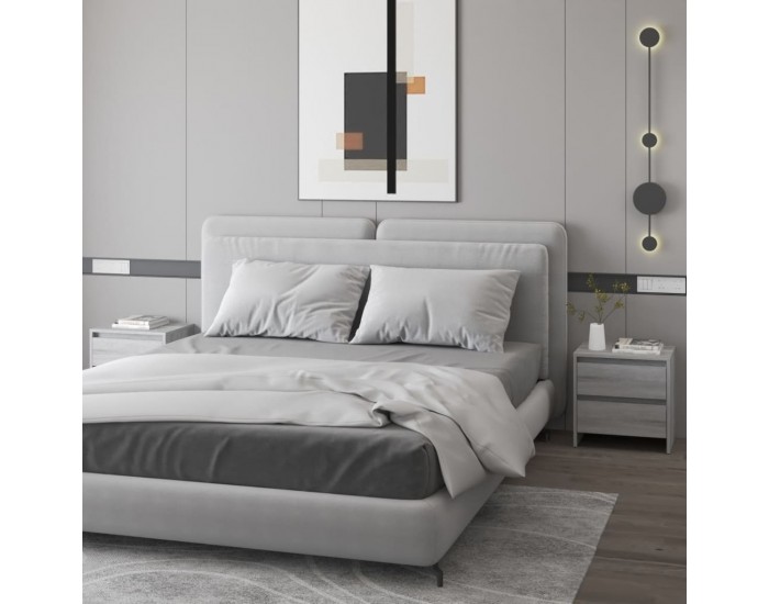 Sonata H Нощни шкафчета 2 бр сив сонома 45x34,5x44,5 см инженерно дърво