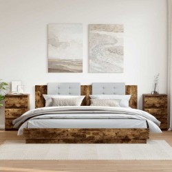 Sonata H Нощни шкафчета 2 бр опушен дъб 40x35x62,5 см инженерно дърво - Noptiere