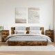 Sonata H Нощни шкафчета 2 бр опушен дъб 40x35x62,5 см инженерно дърво