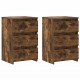 Sonata H Нощни шкафчета 2 бр опушен дъб 40x35x62,5 см инженерно дърво