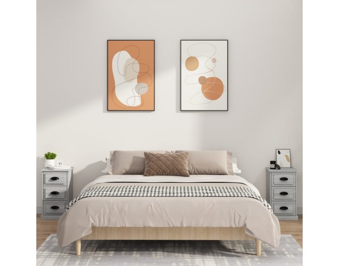Sonata H Нощно шкафче, сив сонома, 39x39x67 см, инженерно дърво