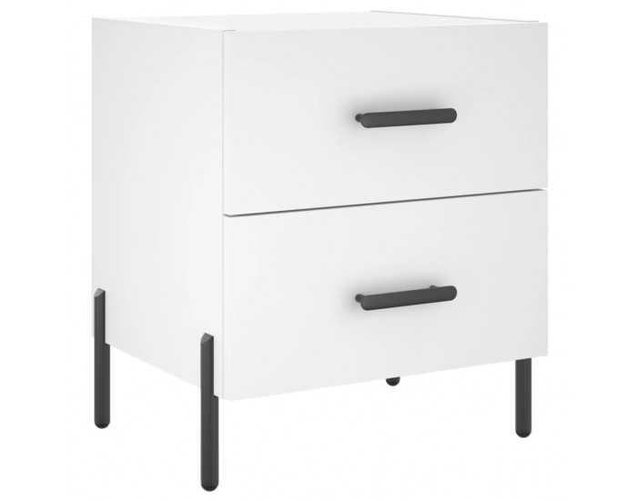 Sonata H Нощно шкафче, бяло, 40x35x47,5 см, инженерно дърво