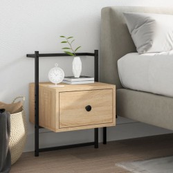 Sonata H Нощно шкафче стенно сонома дъб 35x30x51 см инженерно дърво - Noptiere