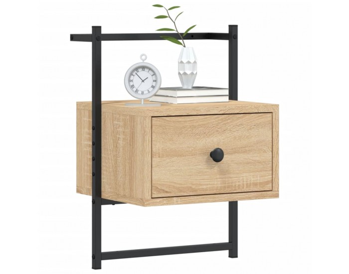 Sonata H Нощно шкафче стенно сонома дъб 35x30x51 см инженерно дърво