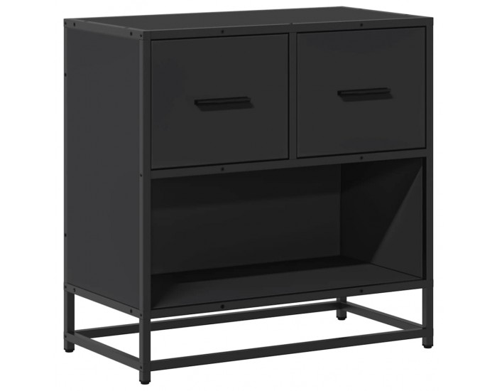 Sonata H Нощно шкафче черен 60x31x60 cм Изработена дървесина и метал