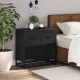 Sonata H Нощно шкафче черен 60x31x60 cм Изработена дървесина и метал