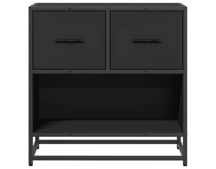 Sonata H Нощно шкафче черен 60x31x60 cм Изработена дървесина и метал