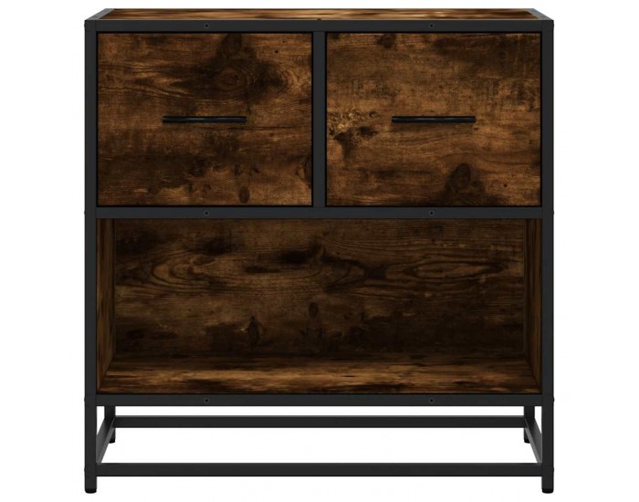 Sonata H Нощно шкафче опушен дъб 60x31x60 cm Обработено дърво и метал