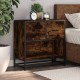 Sonata H Нощно шкафче опушен дъб 60x31x60 cm Обработено дърво и метал