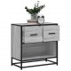 Sonata H Нощно шкафче Grey Sonoma 60x31x60 cm Обработено дърво и метал