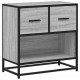 Sonata H Нощно шкафче Grey Sonoma 60x31x60 cm Обработено дърво и метал
