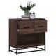 Sonata H Нощно шкафче Кафяв дъб 60x31x60 cm Изработена дървесина и метал