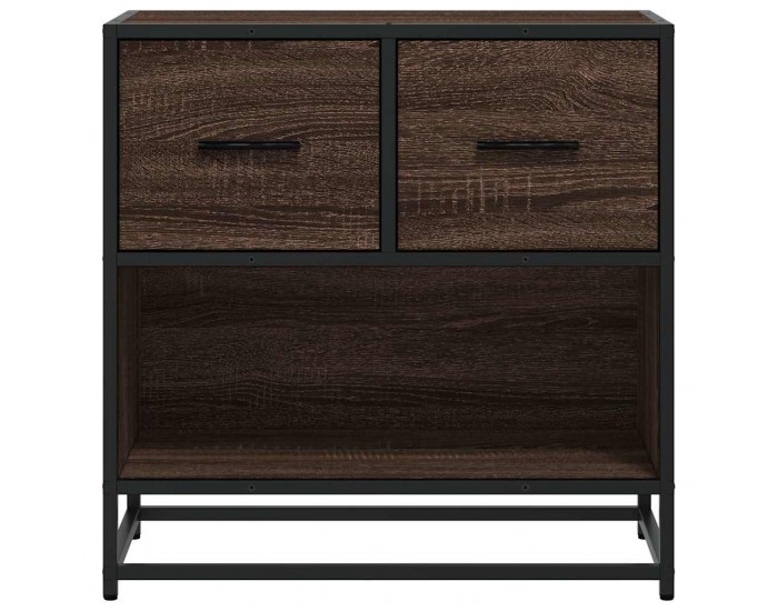 Sonata H Нощно шкафче Кафяв дъб 60x31x60 cm Изработена дървесина и метал