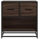 Sonata H Нощно шкафче Кафяв дъб 60x31x60 cm Изработена дървесина и метал