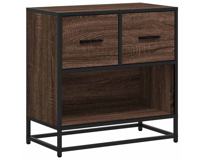 Sonata H Нощно шкафче Кафяв дъб 60x31x60 cm Изработена дървесина и метал