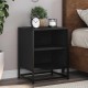 Sonata HL Нощно шкафче черно 40x31x50 cm Изработена дървесина и метал