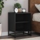 Sonata HL Нощно шкафче черно 40x31x50 cm Изработена дървесина и метал