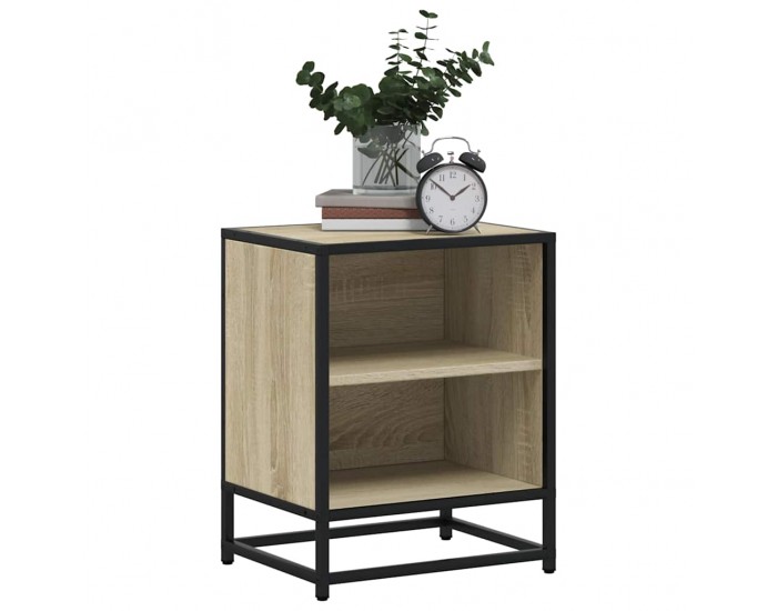 Sonata H Нощно шкафче Сонома дъб 40x31x50cm Изработена дървесина и метал