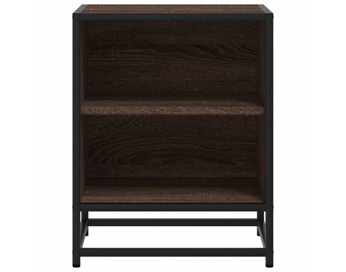Sonata H Нощно шкафче Кафяв дъб 40x31x50 cm Изработена дървесина и метал