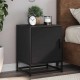 Sonata HL Нощно шкафче черно 40x31x50 cm Изработена дървесина и метал