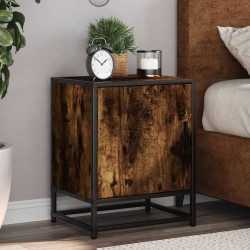 Sonata H Нощно шкафче опушен дъб 40x31x50cm Изработена дървесина и метал - Noptiere