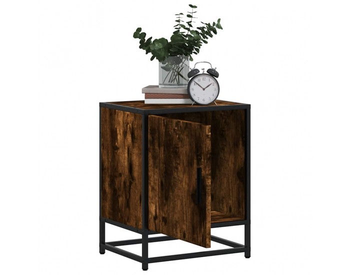 Sonata H Нощно шкафче опушен дъб 40x31x50cm Изработена дървесина и метал