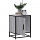 Sonata H Нощно шкафче Grey Sonoma 40x31x50 cm Обработено дърво и метал
