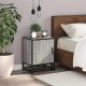 Sonata H Нощно шкафче Grey Sonoma 40x31x50 cm Обработено дърво и метал
